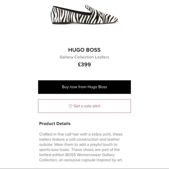 Hugo Boss Womens 37 Sz 7 Calf-hair Fur Zebra Print Loafer Flats Black - Picture 4 of 11